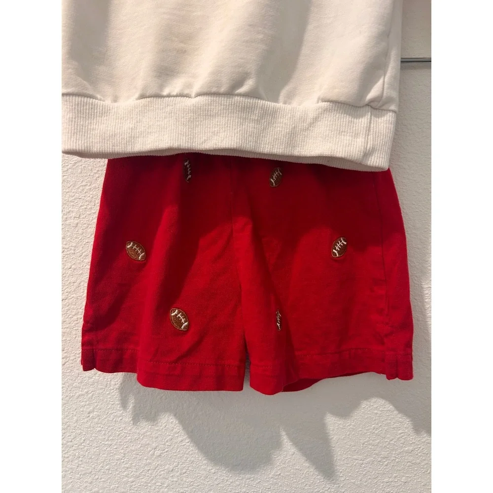 Karma Is The Guy On The Chiefs Sweatshirt and Shorts‎ Set Red White